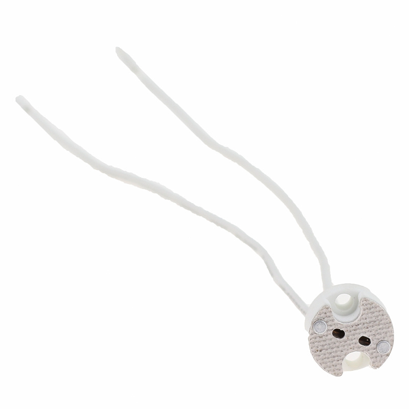 2 pins 10cm Cable Ceramic Socket GU5.3 MR16 MR11 Base Lamp Holder