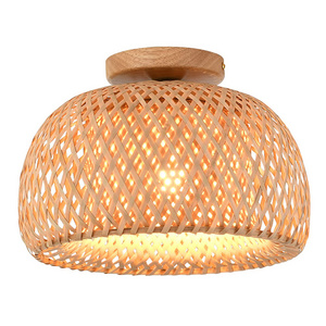 Rattan Outdoor Hanging Lights Hand Woven Bamboo Rattan Boho Light for Farmhouse Kitchen Island Dining Room