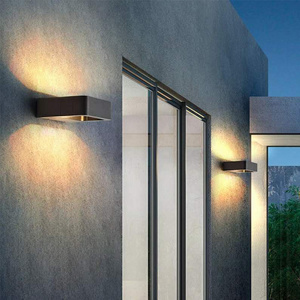 LED Outdoor Lighting IP65 Waterproof Alumunim Wall Lamp Garden Villa Porch Sconce Lightings Black Color Outdoor Garden Furniture