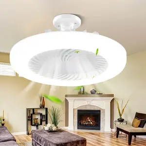 E27 Ceiling Fan with Lights LED Electric Fan for Bedroom Living Room Decor Silent Fans