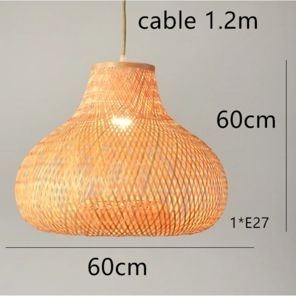 High Quality Cage Shaped Bamboo Pendant Light Chandeliers for Restaurant Living Room Decoration Hanging Light