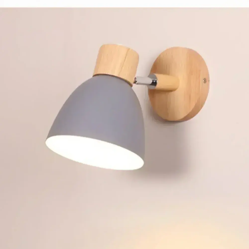 Wooden Nordic Modern Wall Lamp 6 Colours Rechargeable Lights Indoor Home Living Room Bedside E27 Lights Wall Sconce