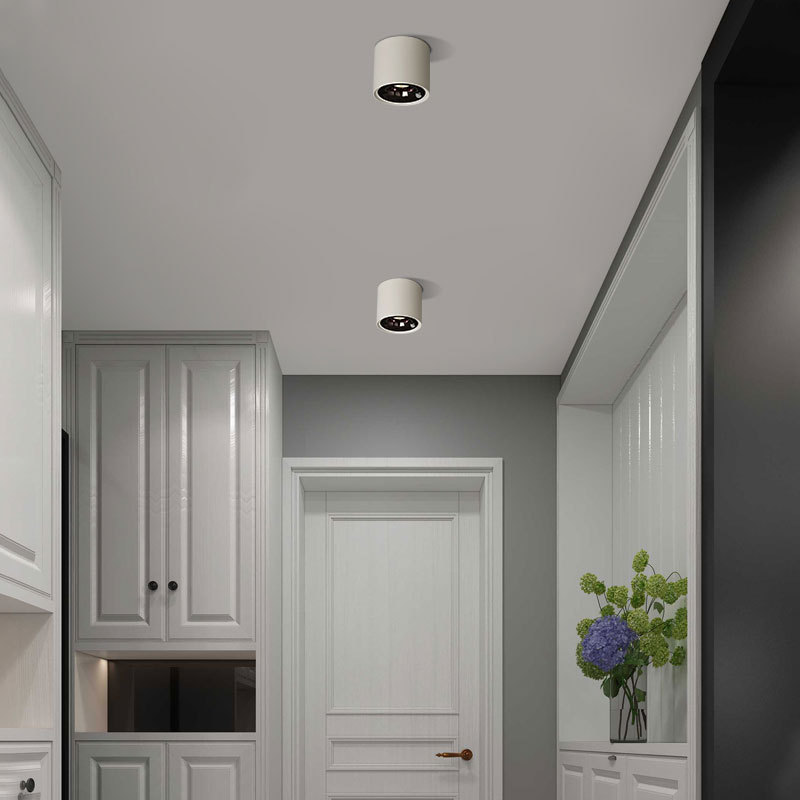 Surface Mounted Spotlight with Human Sensor Led Ceiling Lamp Cob Anti-glare Downlight for Interior