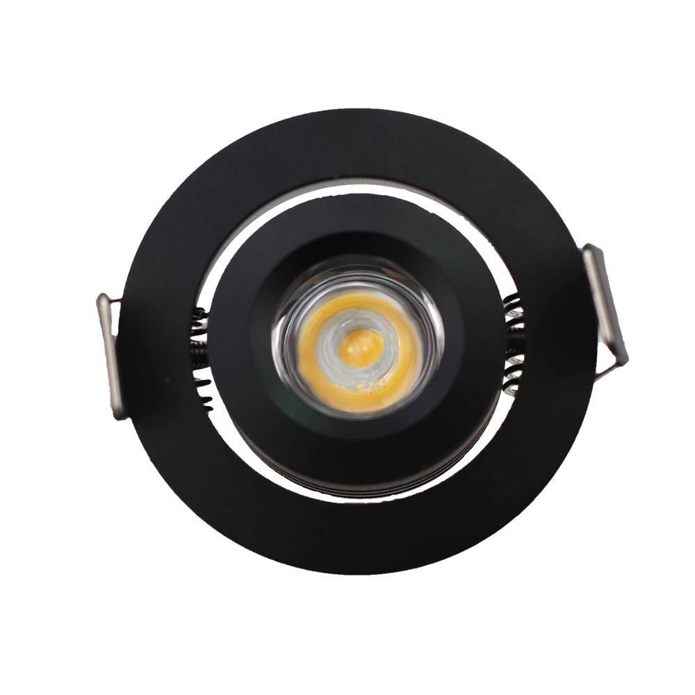 Decoration White Black 12 Volt Small 3W LED Embedded Rotating Mini Ceiling Spot Light Spotlight