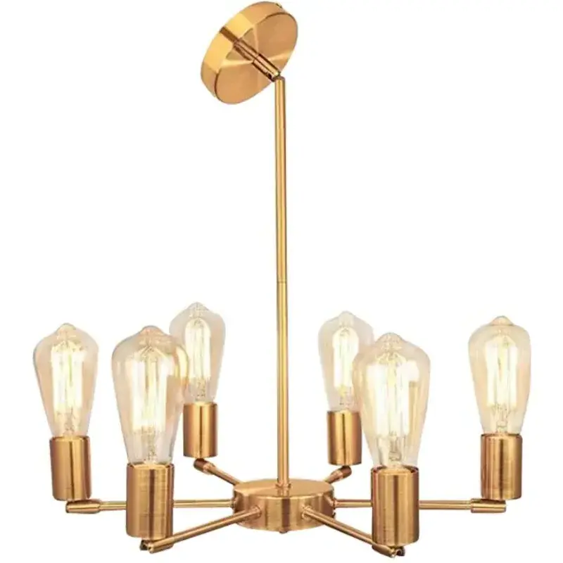 Mid Century Pendant Light Modern Gold Chandelier  Hanging Lamps Home Living Room Decorative Light