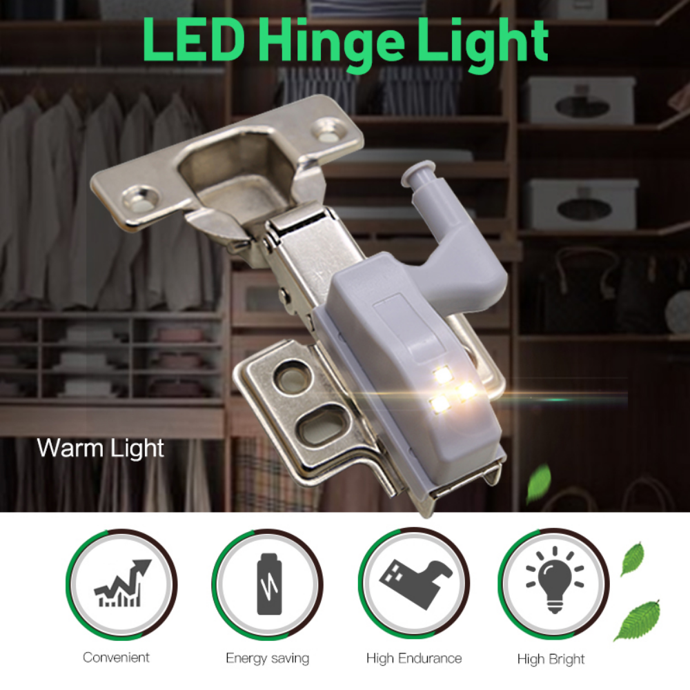 LED Inner Hinge Lamp Under Cabinet Lights Universal Wardrobe Cupboard Sensor Lights for Bedroom Kitchen Closet Night Lamp