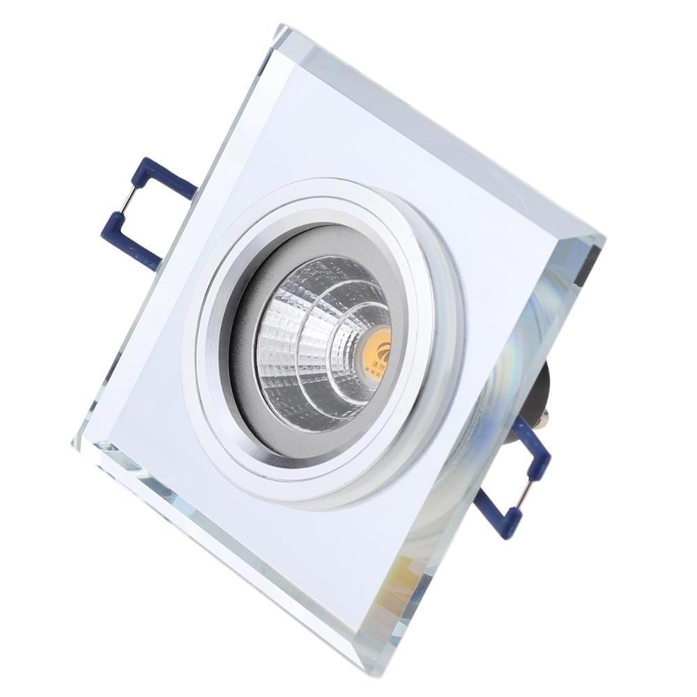 2020 Cover Recessed Ceiling M16 Crystal Glass Square Lighting Fixture GU10 Downlight Housing Holder