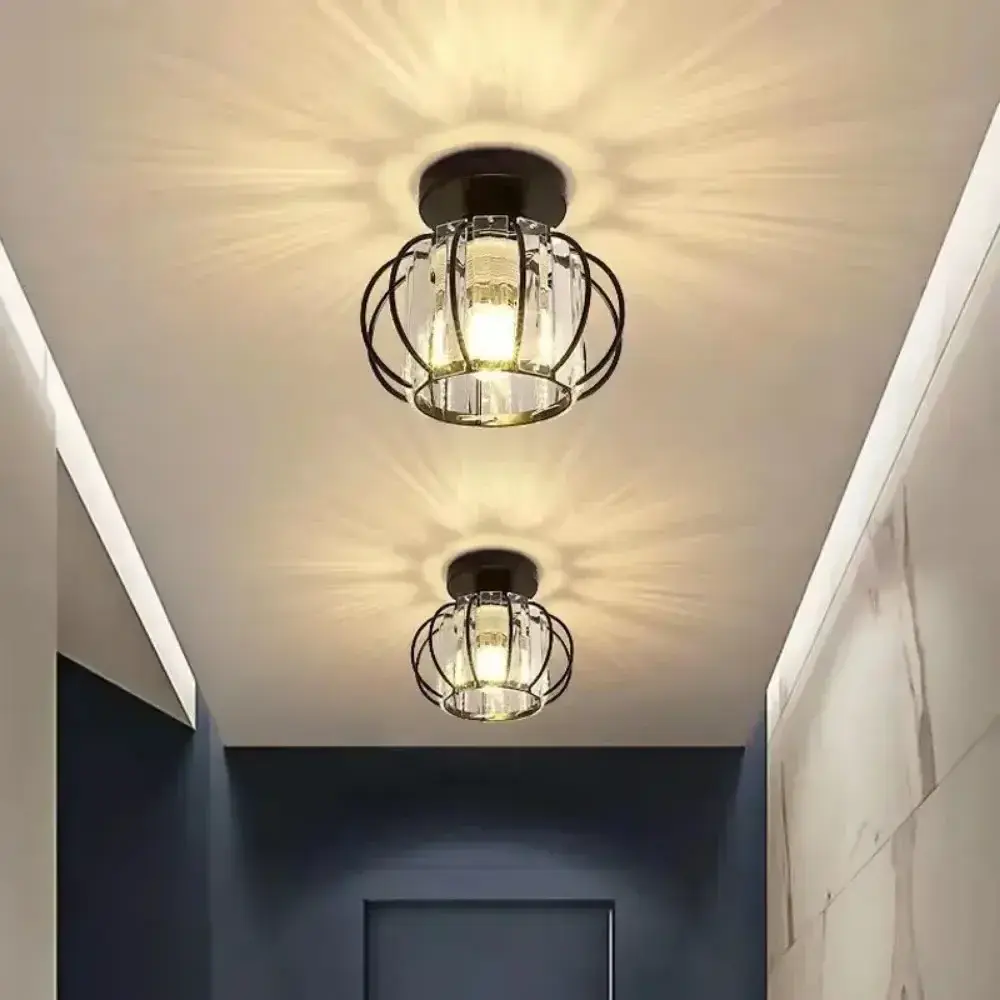 Luxury Hallway Corridor Chandelier Lighting Fixtures Crystal Ceiling Lamp Design Crystal Modern Aluminum Lamp