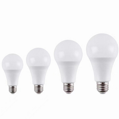 China manufacturer indoor lighting a60 aluminum housing 3W 5W 7W 9W 12W 15W raw materials e27 b22 led light bulb lamps