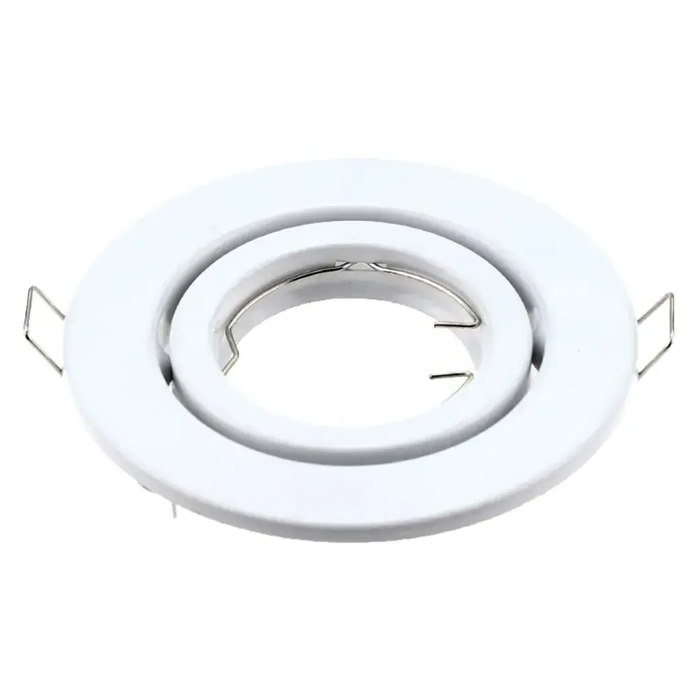 White Recessed Base Socket Lighting Fixture MR16 GU10 LED Spotlight Frame Socket