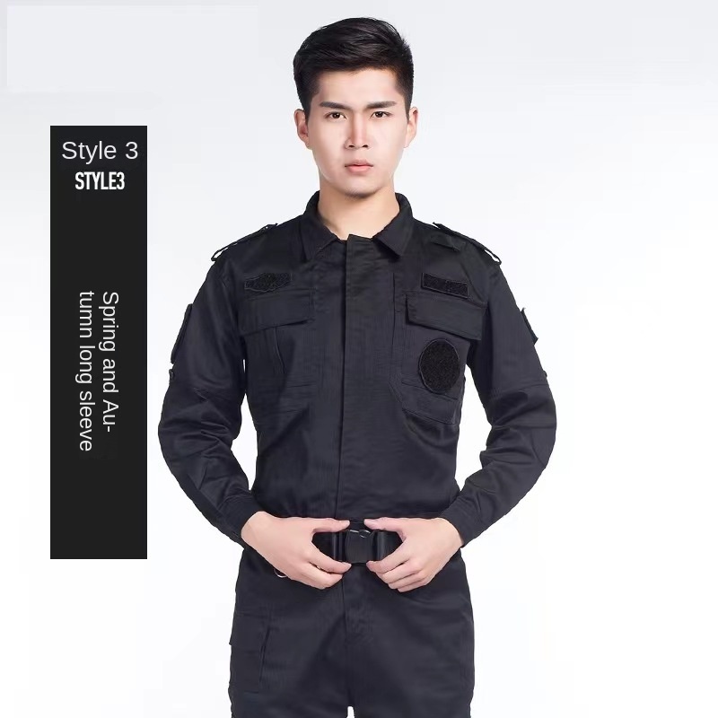 Wholesale Black Color Security Guard Uniform Mechanic Work Suit Security Guard Apparel