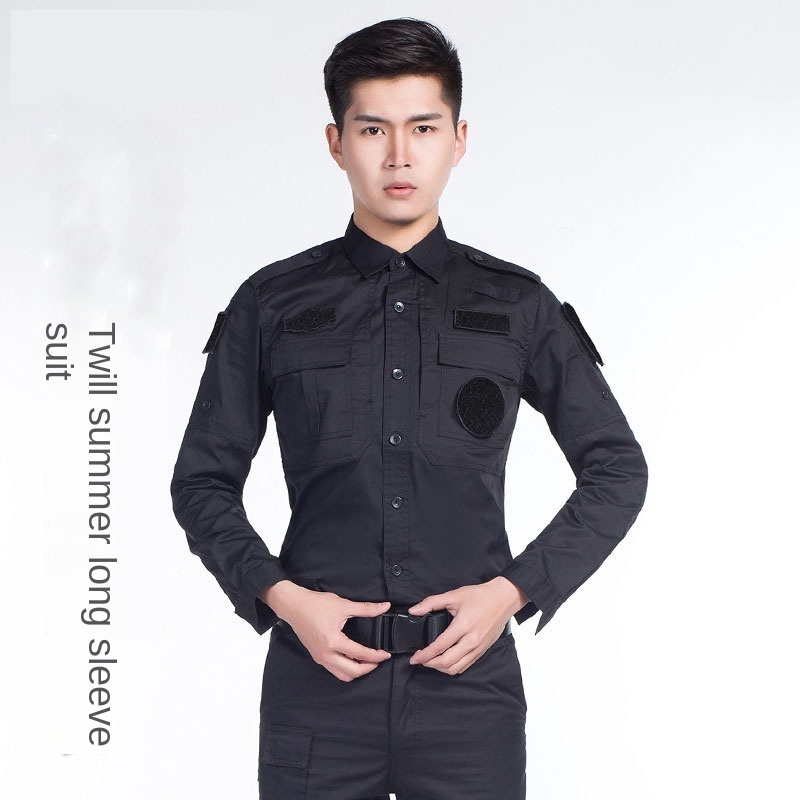 Wholesale Black Color Security Guard Uniform Mechanic Work Suit Security Guard Apparel