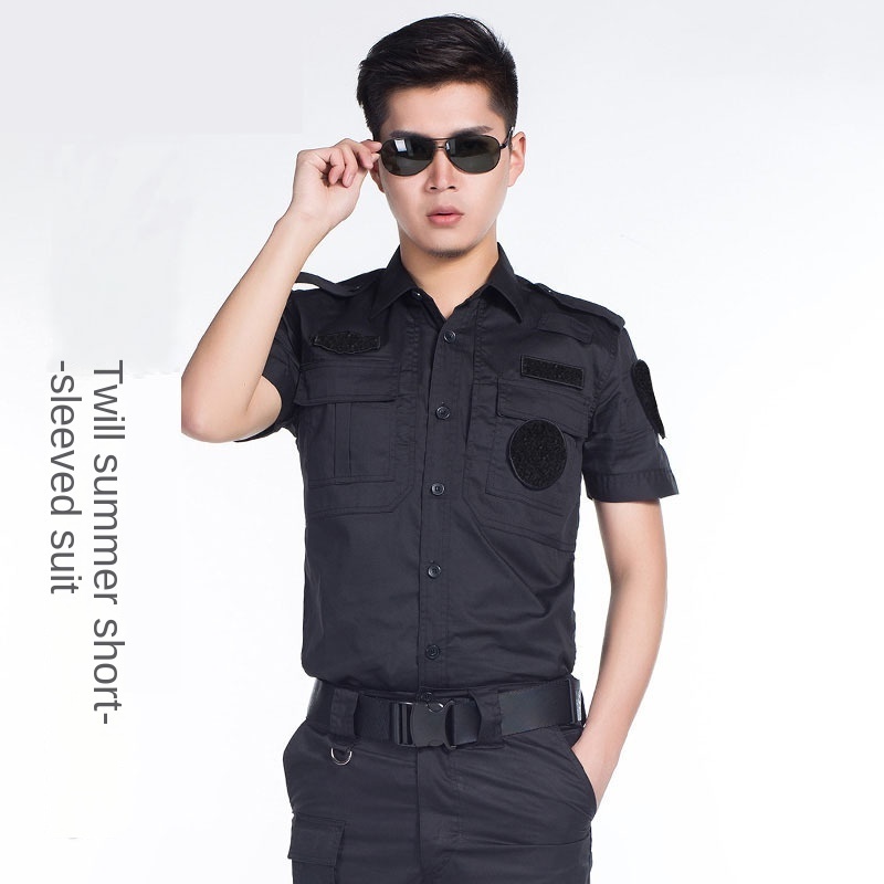 Wholesale Black Color Security Guard Uniform Mechanic Work Suit Security Guard Apparel