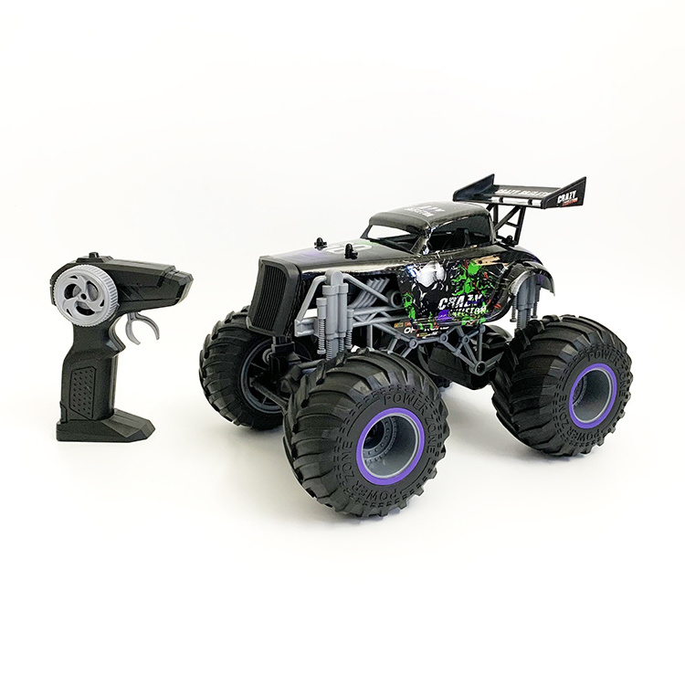 1/16 Scale Remote Control Car, 2WD High Speed 15 Km/h All Terrains Electric Toy Off Road RC Monster Vehicle Truck