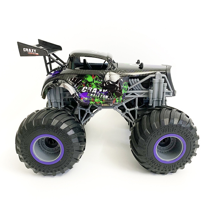 1/16 Scale Remote Control Car, 2WD High Speed 15 Km/h All Terrains Electric Toy Off Road RC Monster Vehicle Truck