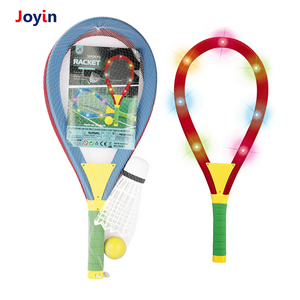 Children LED Light-Up Kids Tennis Beach Racket Plastic Racquet Toddler Racket Ball Sport Game Toy Set Outdoor/Indoor Active Play