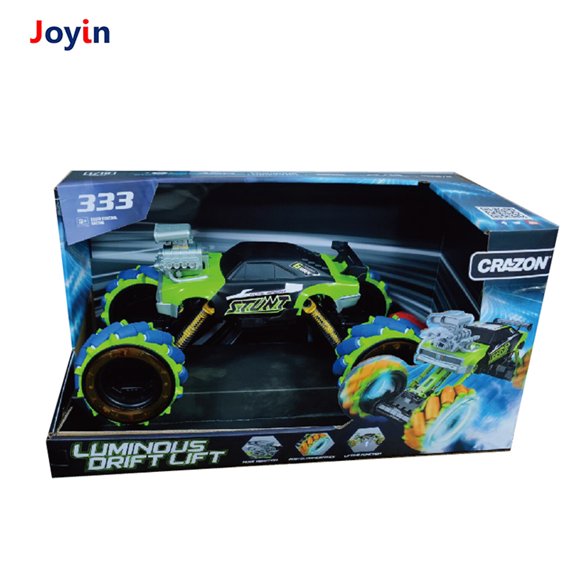 2.4G 4WD Remote Control Toy Electric Hobby Kids Toy High-Speed Shaking Engine Shaking Full Function Light RC Drift Lift Car