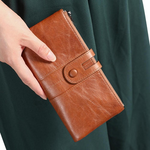 JOYIR 2023 Carteras Mujer Elegant Fashion Ladies Leather Clutch Purse Women Rfid Genuine Leather Long Card Phone Wallet