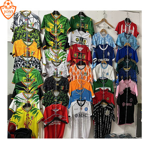 wholesale brand second hand clothes football tracksuit messi retro soccer jersey vintage football jersey bales used clothes