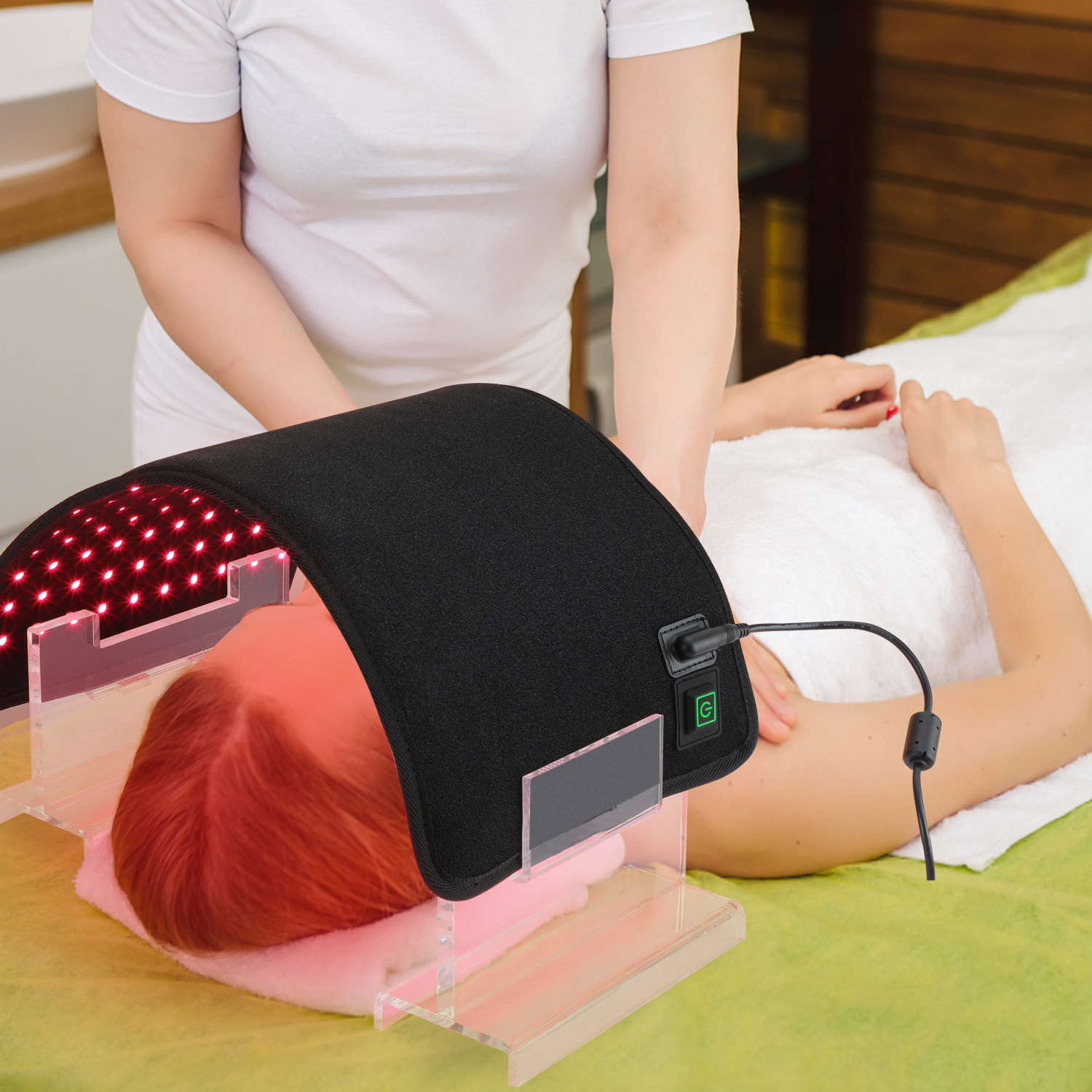 630nm 850nm pain relief blue 470nm for acne treatment facial beauty PDT pad red and infrared light therapy wrap