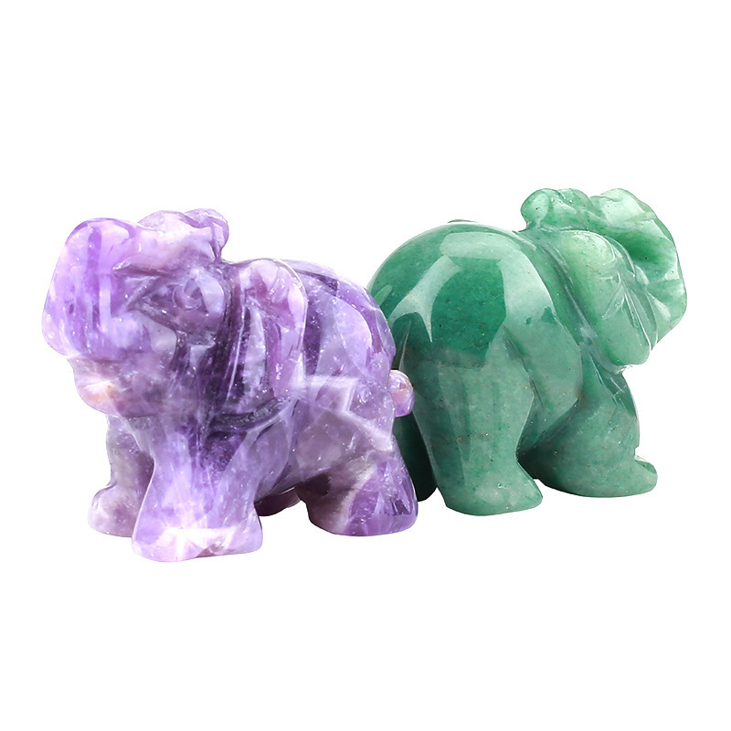 Elephant Crystals Decor Pocket Polished 1.5