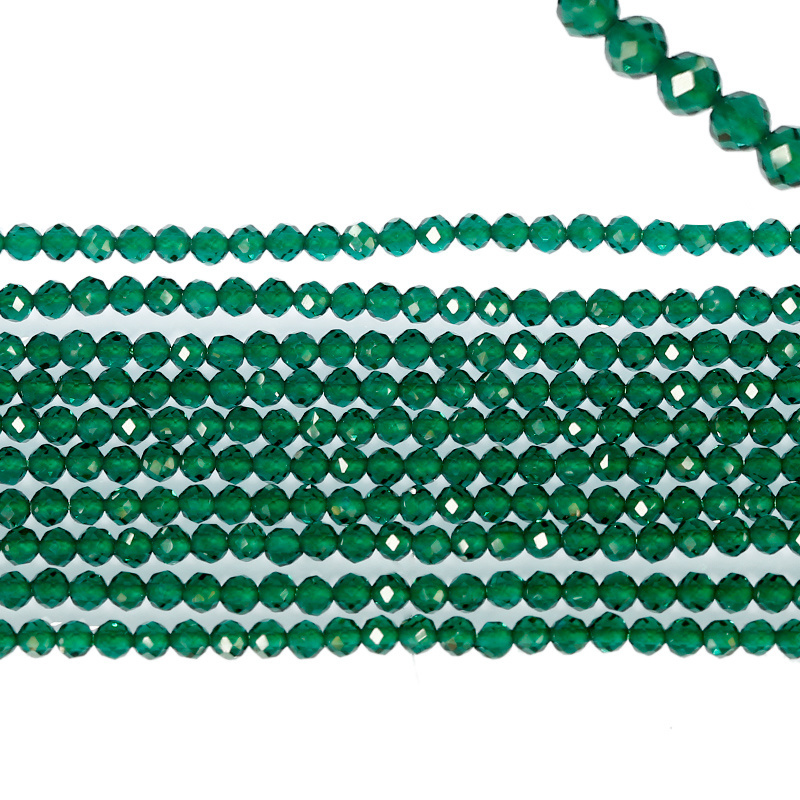 Natural Round Small Size Stone Loose Beads Micro Faceted 3mm Malachite Gemstone Beads for Necklace Jewelry Making 2mm - 4mm