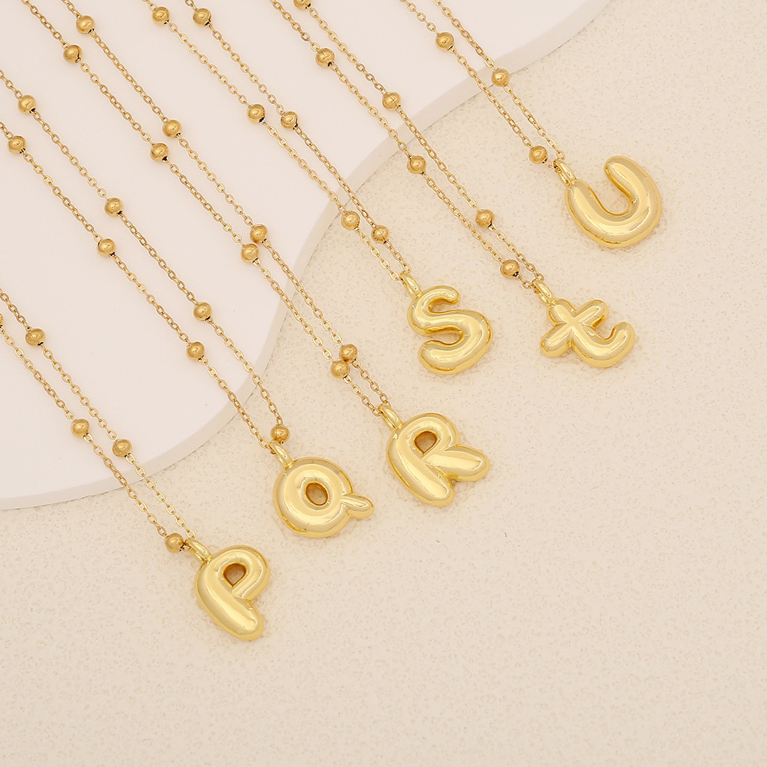 Letter Dainty Initial Necklaces 18k Gold Plated Stainless Steel Chain Pendant Alphabet Necklaces For Men Women Jewelry Gift