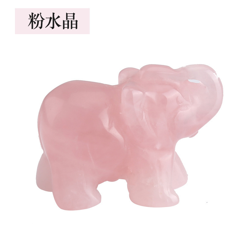 Elephant Crystals Decor Pocket Polished 1.5