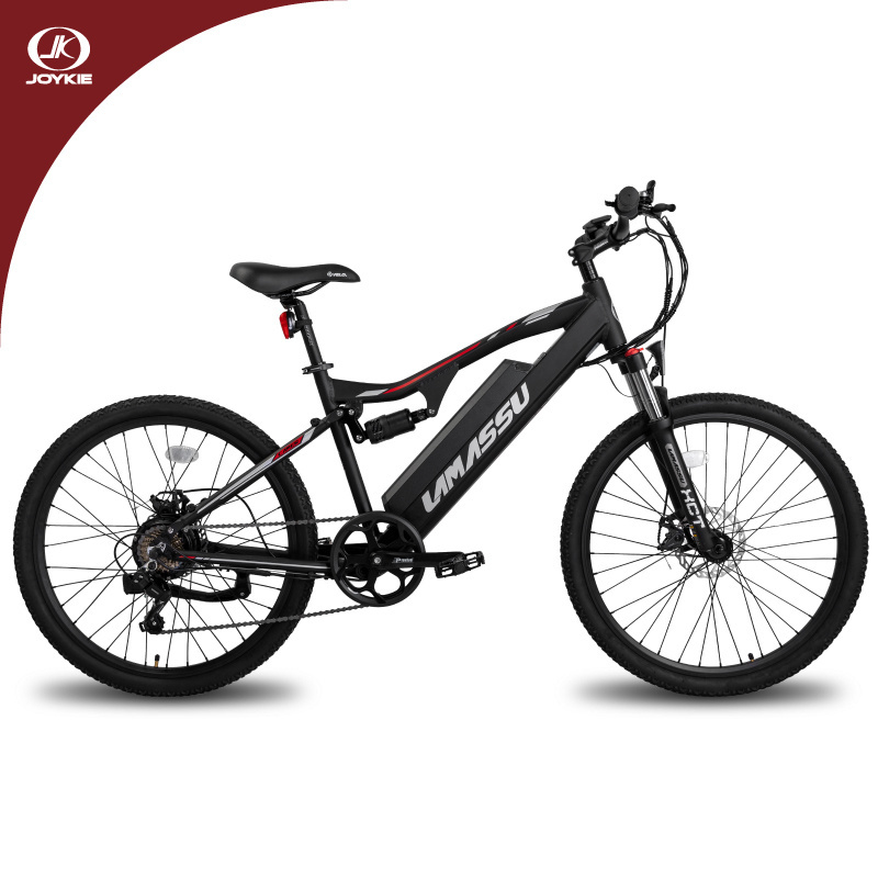 JOYKIE ebike 500W 7 speed fat ebike 48v 10ah full suspension fat tire electric mountain bike