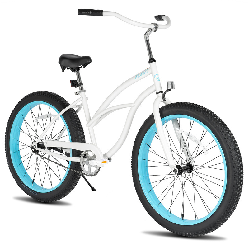 JOYKIE 26 inch fat tire bike lady bicycle fixed gear bike beach cruiser bike