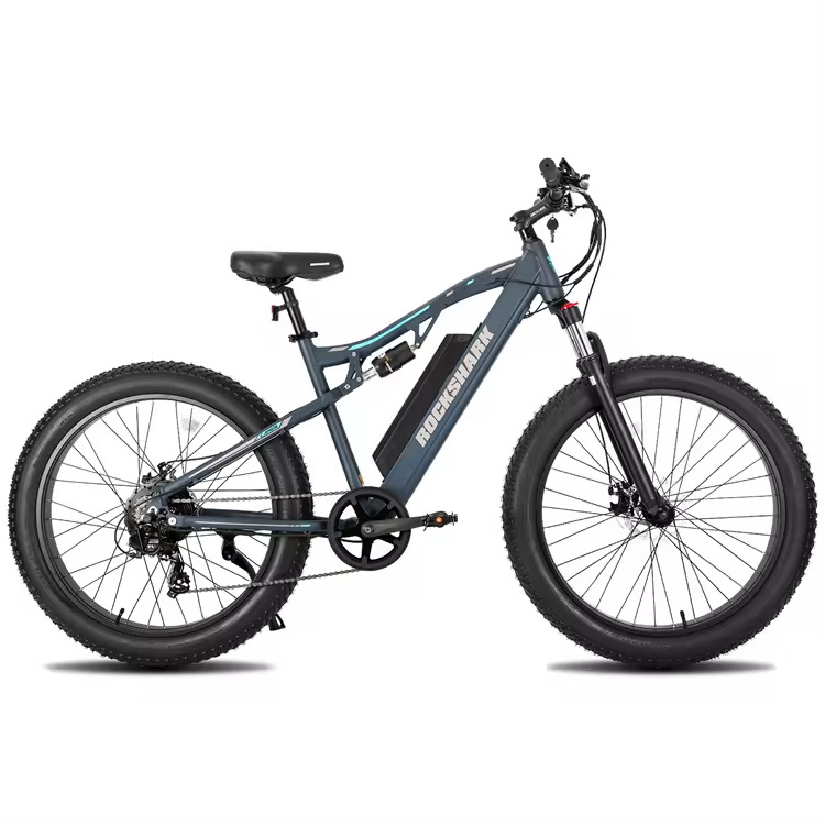 JOYKIE ebike 500W 7 speed fat ebike 48v 10.4ah full suspension fat tire electric mountain bike