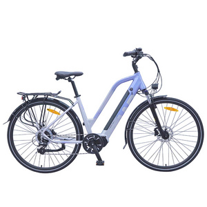 JOYKIE velo electrique 250w 36v mid motor ebike women 8 speed 700c electric city bike bicycle