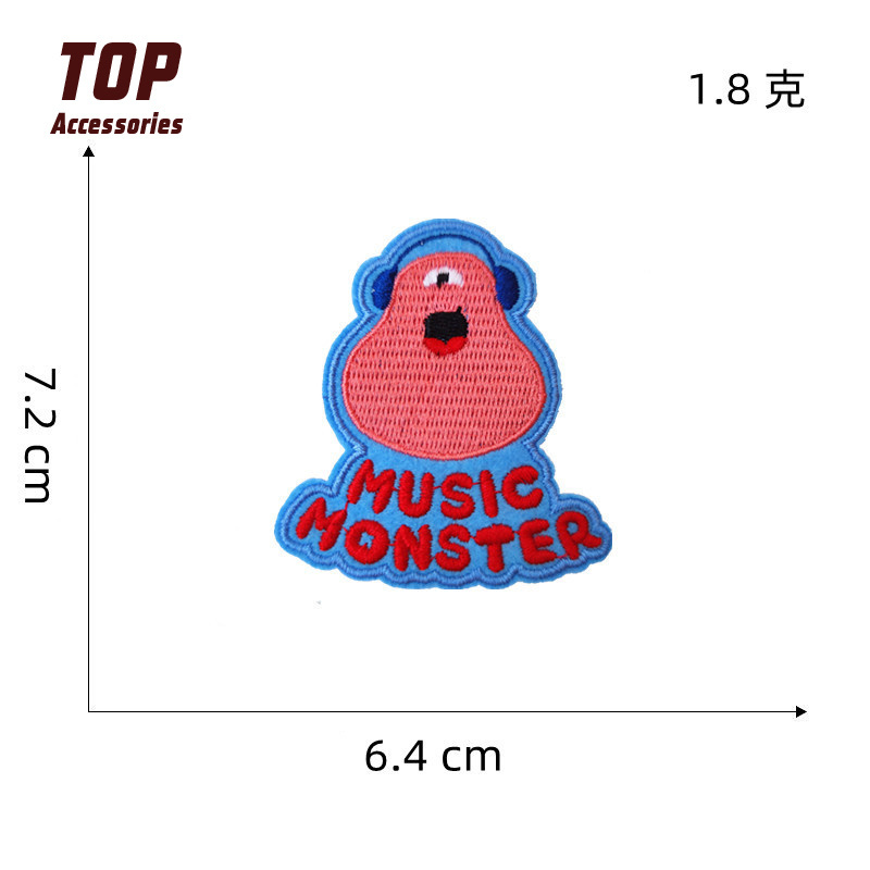 Little Monsters Felt and Embroidery Iron-On Patches for Enhancing Clothing and Accessories