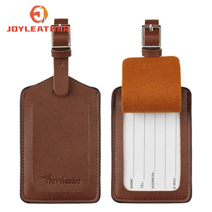 Hot Sell fast lead time Travel Luggage Tags Suitcase Tags Customized PU Leather Luggage Tags