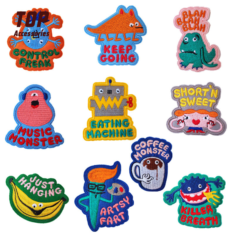 Little Monsters Felt and Embroidery Iron-On Patches for Enhancing Clothing and Accessories