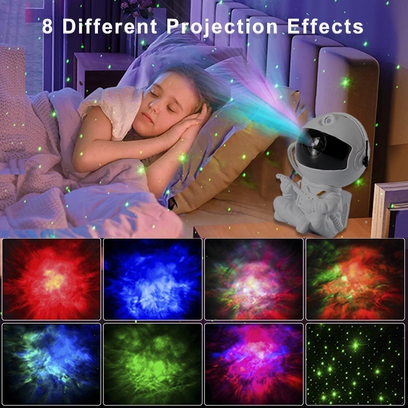 Christmas Gift Baby Star Projection Lamp Spaceman Led Laser Stage Show Mini Starry Sky Nebula Night Light Astronaut Projector