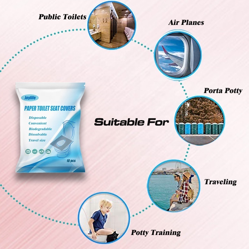 Portable Travel Pack Flushable Wc Disposable Toilet Seat Paper Covers