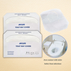 250 Pcs Pack 1/2 Fold 100% Virgin Pulp 42*36cm Hotel Restaurant Household Flushable Disposable Oem Toilet Seat Paper Covers 200