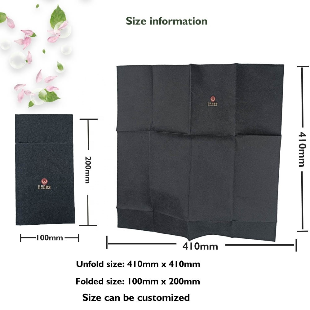 Wholesale Best Quality High-End Airlaid Embossed Napkin Paper Tissue Colored Black Paper Napkins