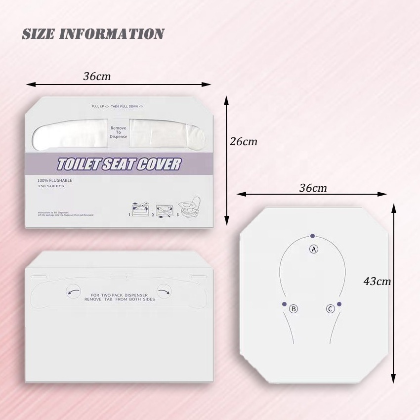 Cheapest Eco-friendly flushable Disposable Paper Toilet Seat Covers