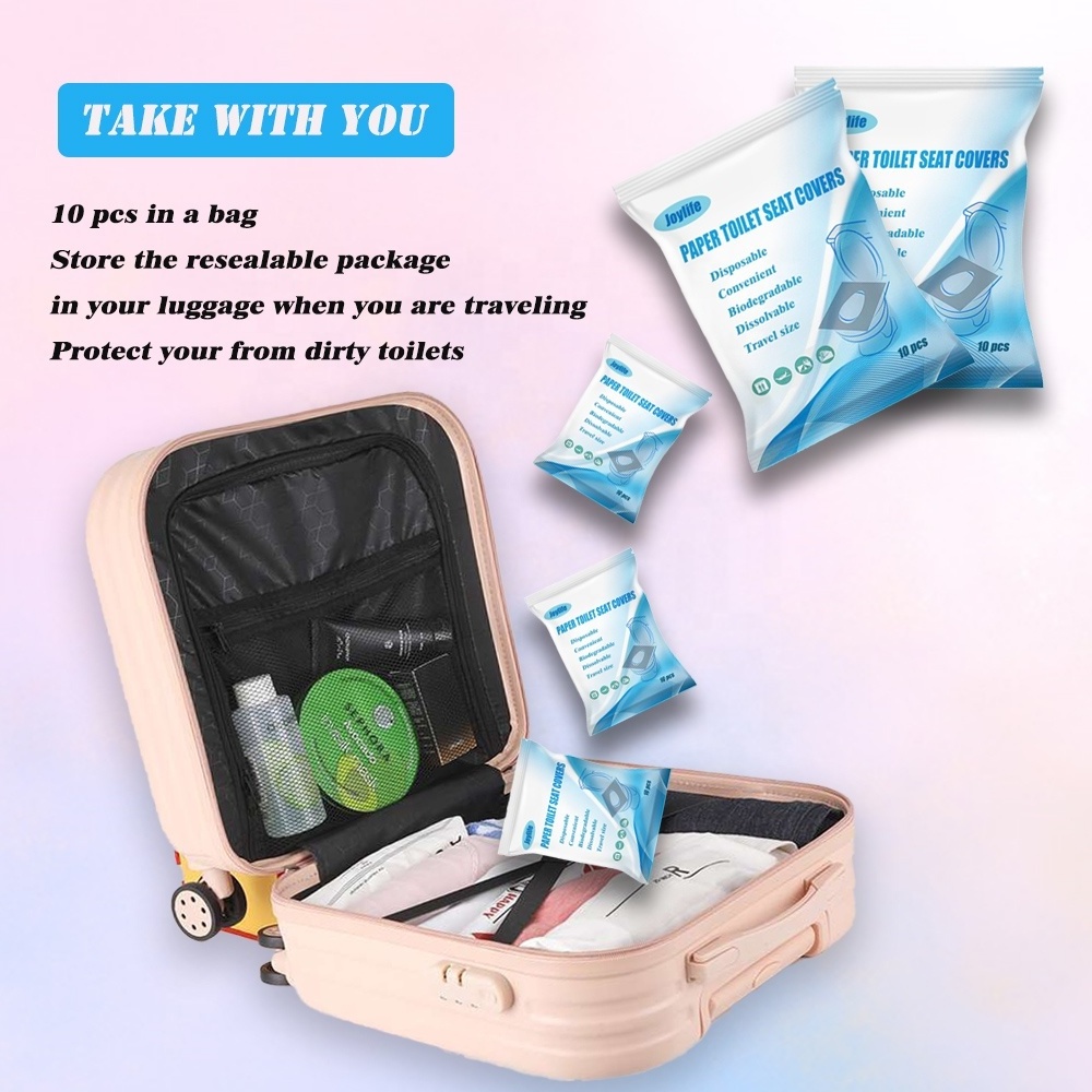 Portable Travel Pack Flushable Wc Disposable Toilet Seat Paper Covers