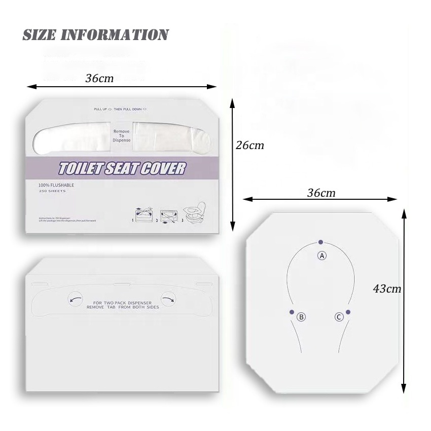 Daily Use Personal Hygiene Disposable Toilet Seat Cover Paper