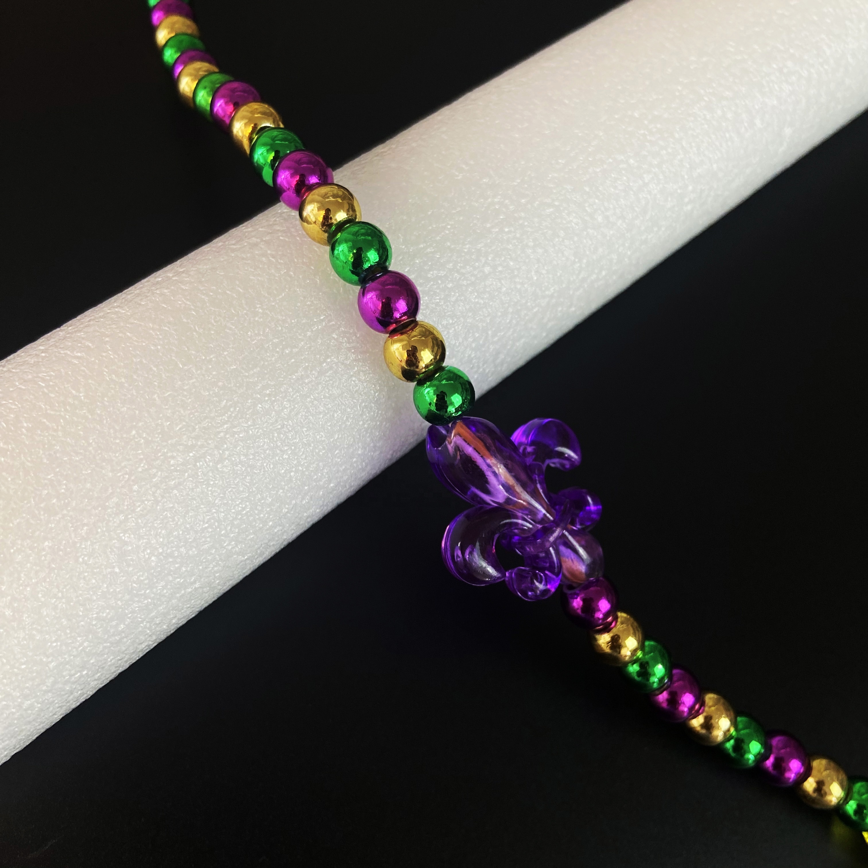 Light Up Fleur de Lis Jewelry, Mardi Gras Beads