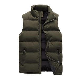 Wholesale Oem/odm Lightweight Casual Duck Down Vest Jacket Winter Warm Polyester Vest Black Sleeveless Jacket Man Without Hood