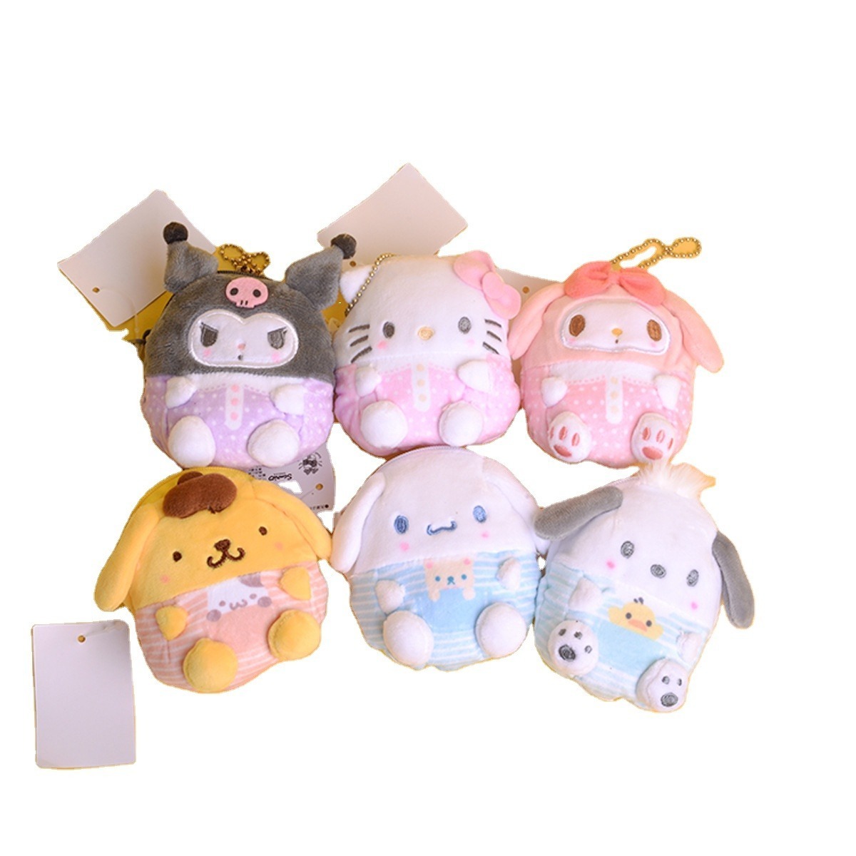 JM Cute Plush Toy Cartoon Kuro Pc Dog Coin Purse Keychain Earphone Bag Plush Pendant Toy For Girls Birthday Gifts