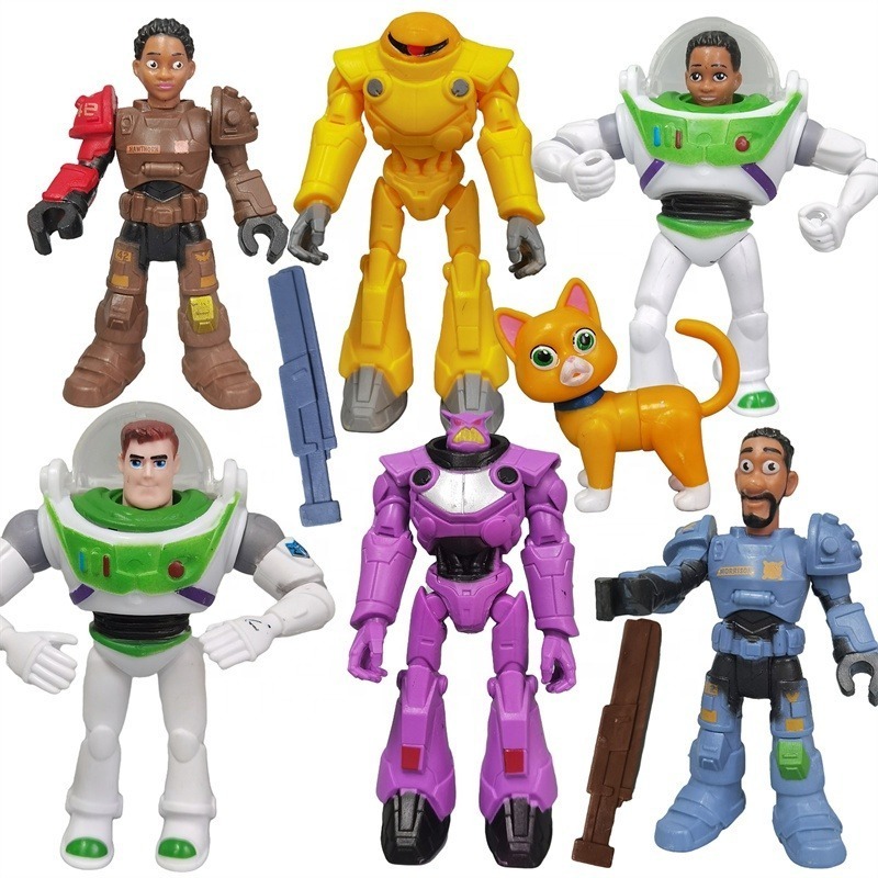 JM New arrived Latest electronic toys multi-joint activity toy story Buzz Light year with light kids cake decoration toys