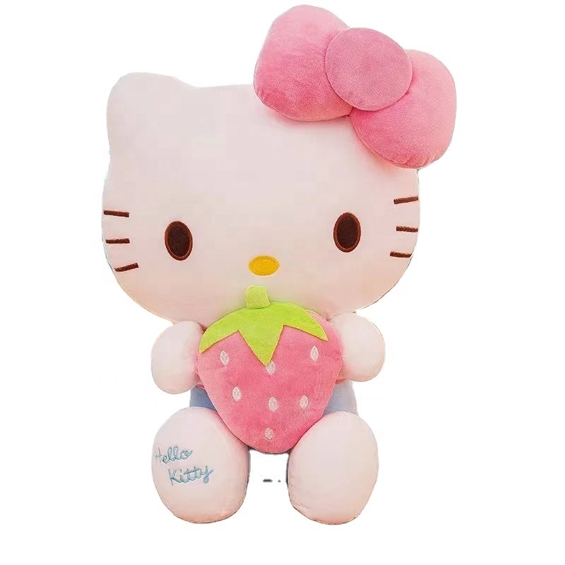 JM Wholesale High Quality Lovely Cute Kawaii Girls Gift KT Cat Doll With Heart Pink KT Plush Toys