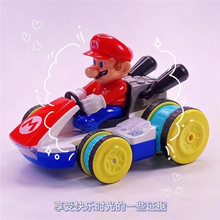 JM Wholesale cartoon car mario luigi action figure remote control battery vehicle Kart Cars Figure toys for kids gift