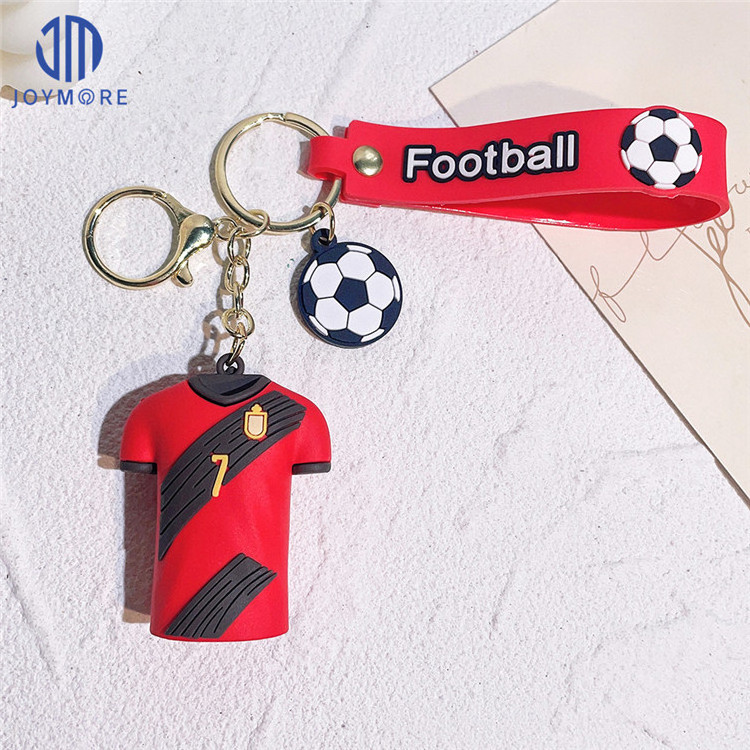 JM Football Cup star jersey figure key chain fans small gift souvenir C Ronaldo World Cup pendant