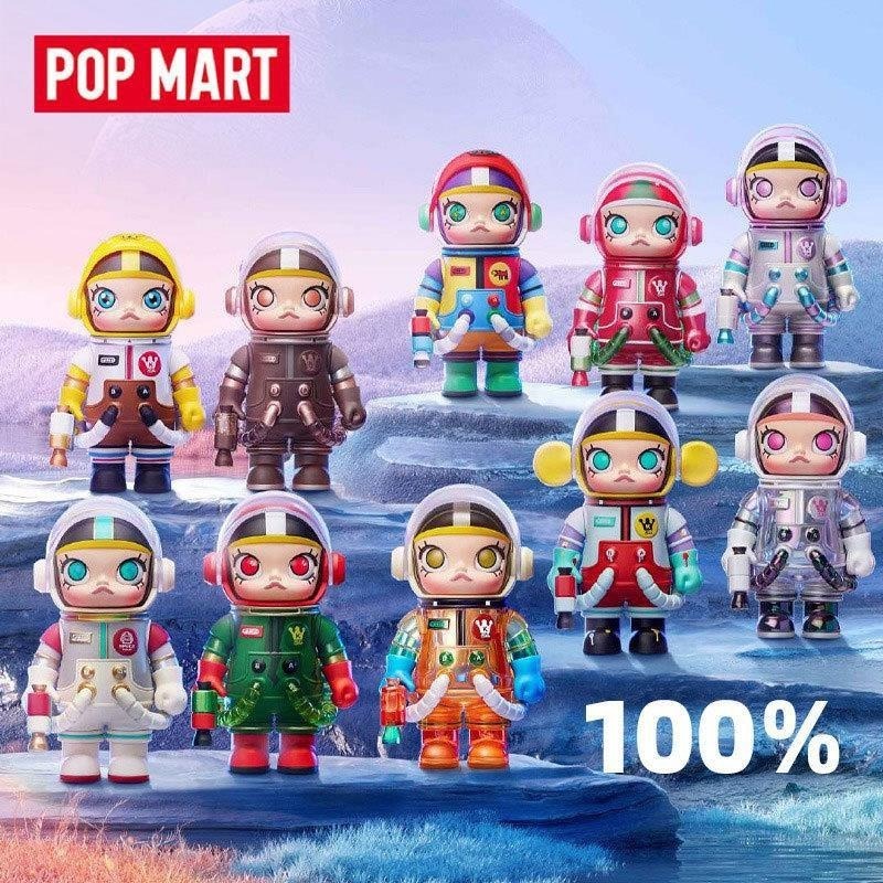 JM POP MART MEGA Collection Blind Box 100% SPACE MOLLY Anniversary Hand fashion play